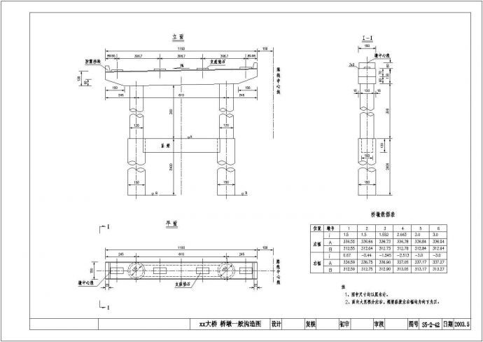 先简支后连续箱梁桥墩一般构造节点详图设计_图1
