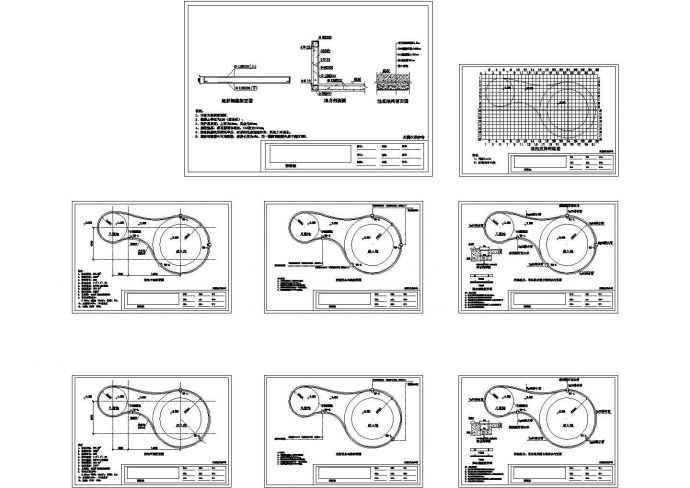 某小区游泳池设计CAD平面配置图纸_图1