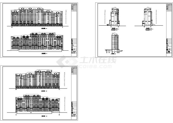 某欧式风格十一层住宅楼建筑施工图-图二