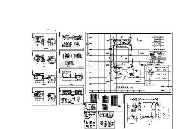 办公楼设计_某大型办公楼建筑施工CAD图纸-图一
