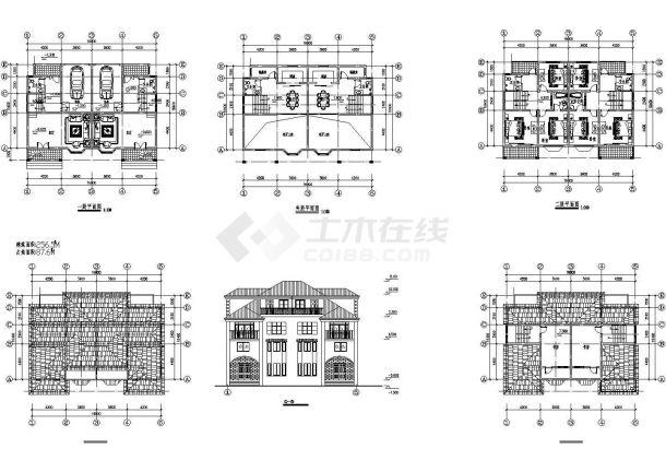 某地农村小型别墅全套建筑施工设计cad图纸（含设计说明）-图一