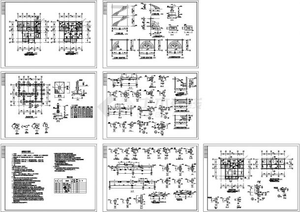 6层砌体结构住宅楼CAD结构施工图-图一