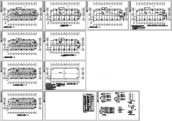 某中学宿舍楼层弱电电气设计平面图（CAD）_图1