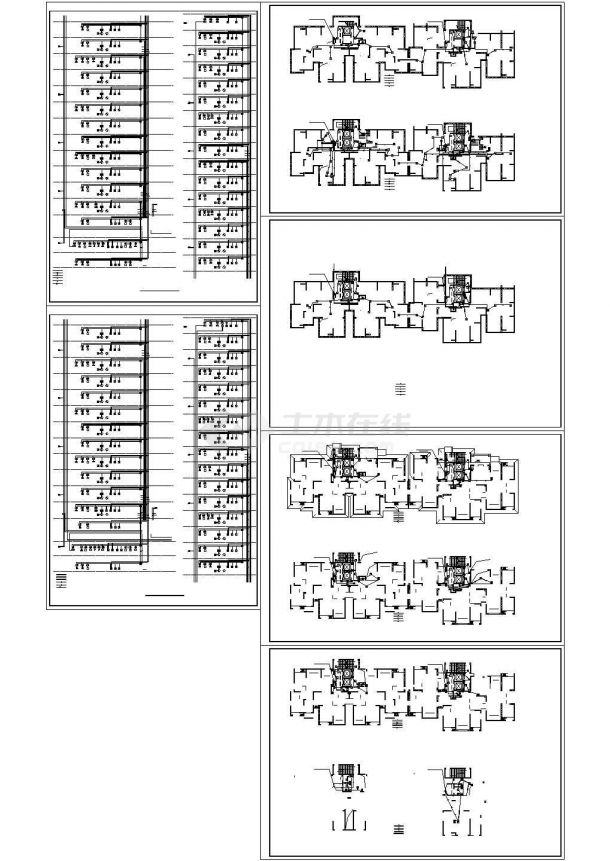 高层住宅楼火灾报警系统设计施工cad图纸，共六张-图一