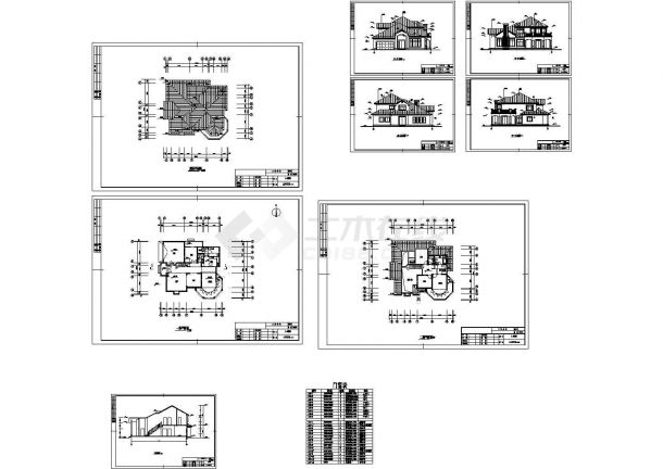 [温州]某三层独立别墅建筑施工图-图一