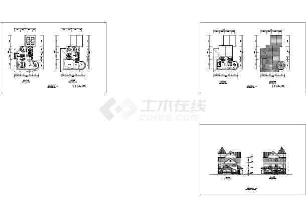 某三层独栋别墅建筑设计施工图纸-图一