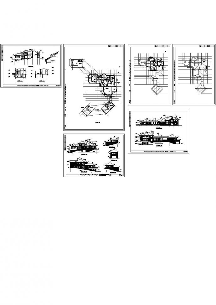 [杭州]某二层森林别墅建筑设计施工图_图1