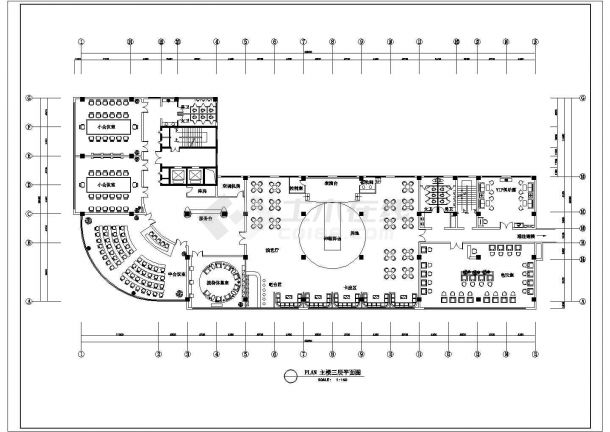 郑州中原区某金融大厦酒店建筑设计CAD施工图-图一