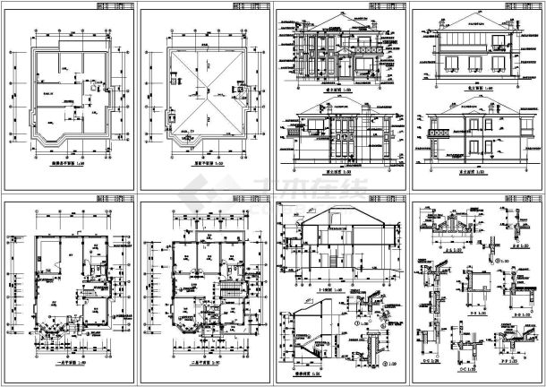 某二层简欧别墅建筑扩初设计施工图-图一