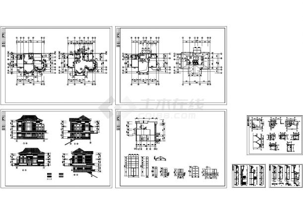 某二层独栋别墅建筑设计施工图-图二