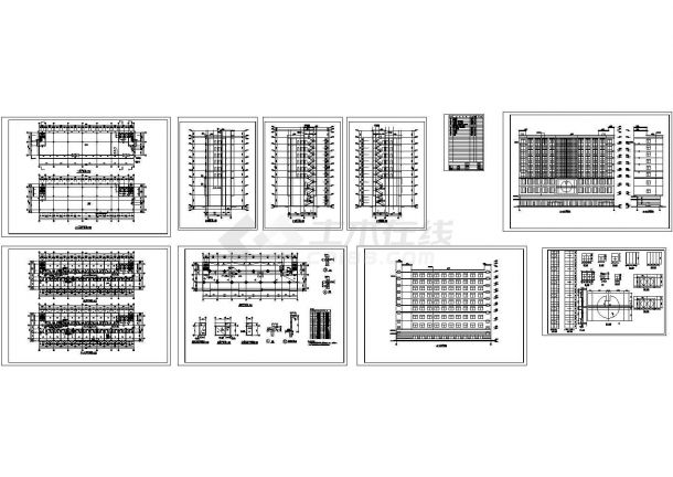杭州临安区某9层大酒店建筑设计CAD施工图-图一
