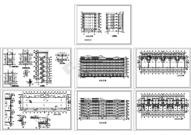 某多层砖混结构住宅楼设计cad全套建筑施工图纸（ 标注详细）-图一