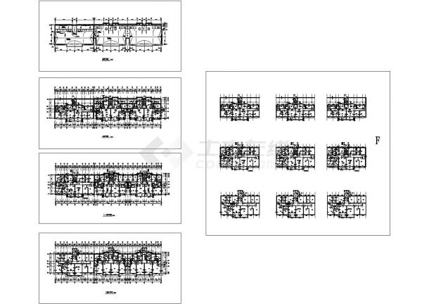 某六层砖混结构住宅楼设计cad建筑平面施工图（标注详细）-图一