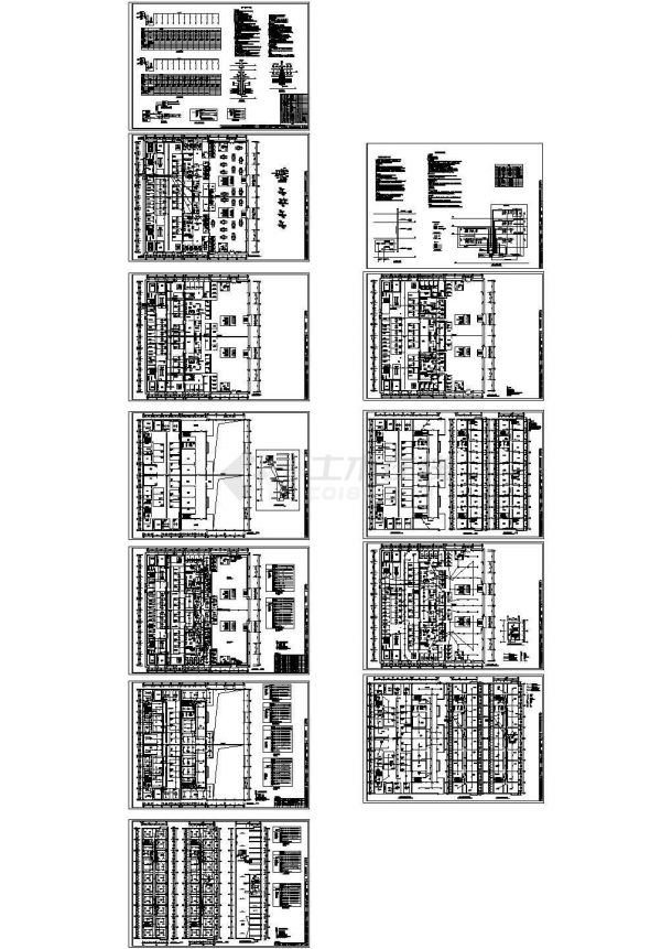 某汽车4s销售店整套电气施工图纸-图一