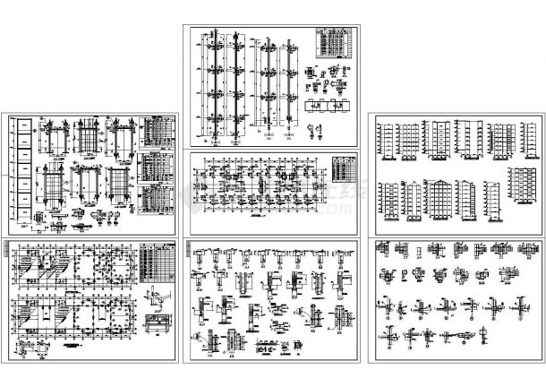 某多层钢结构住宅结构施工图cad图纸设计-图二