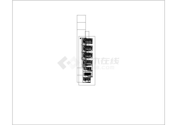 [黑龙江]某六层塔式住宅建筑方案设计图-图一