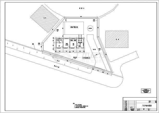 农村小型自来水厂工艺设计施工cad图纸，共三张-图一