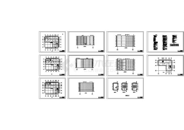 框架结构七层教学楼7000平米非常标准设计cad图纸-图一