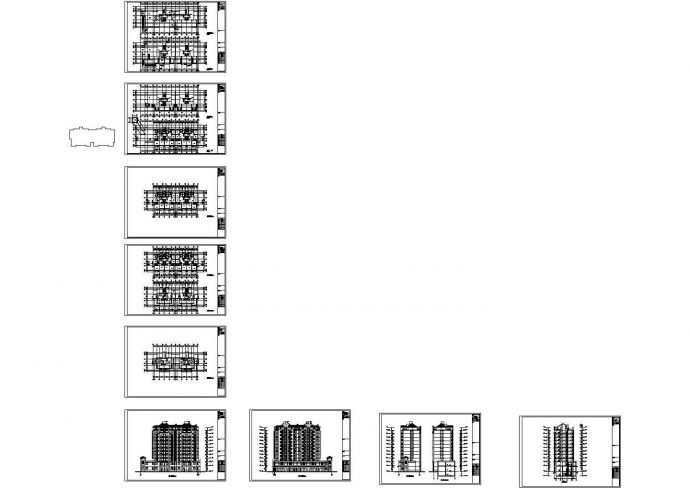 某十一层底商住宅楼方案设计CAD图纸_图1