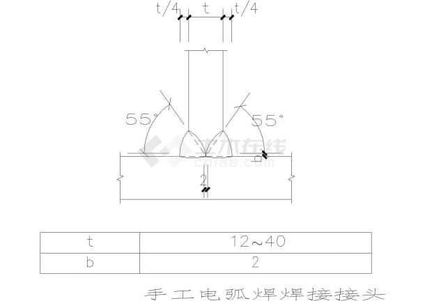 经典钢结构焊缝cad详图（ 手工电弧焊、埋弧焊、现场焊等，36张图）-图二