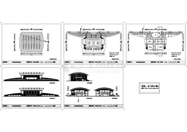 某外国语学校体育馆建筑全套非常实用设计cad图纸-图二