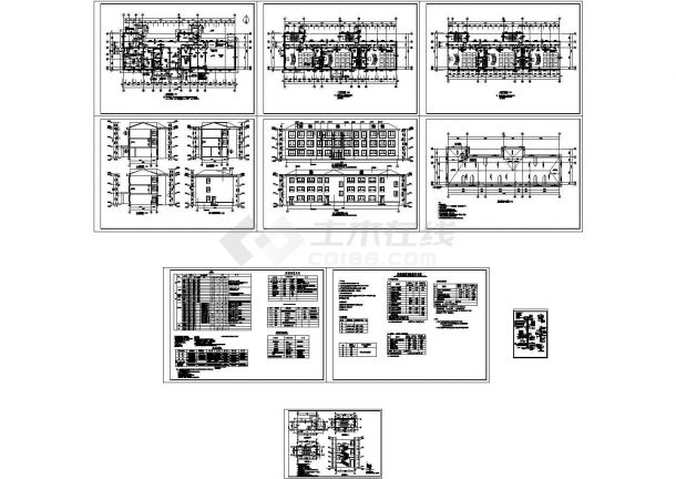 【吉林】某三层幼儿园建筑CAD设计施工图-图一