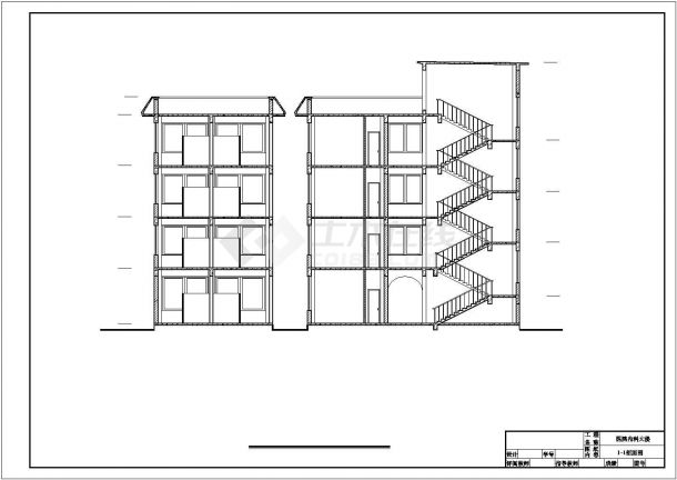 某多层框架结构医院住院大楼设计cad全套建筑施工图（含设计说明，含结构设计）-图二