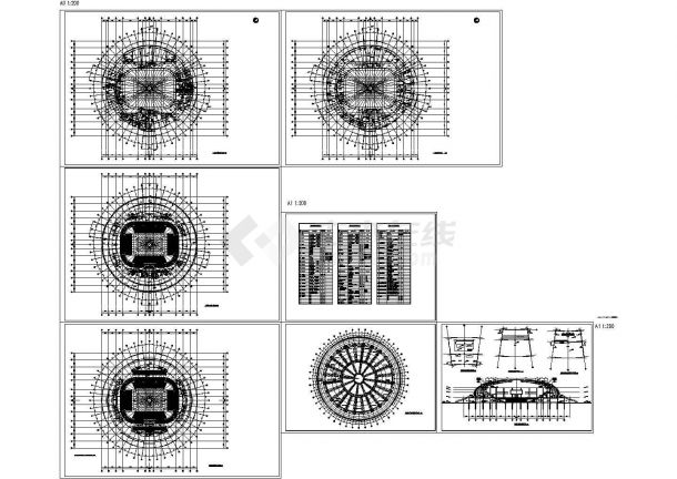 多层体育馆建筑空调通风及防排烟系统暖通设计cad施工图-图一