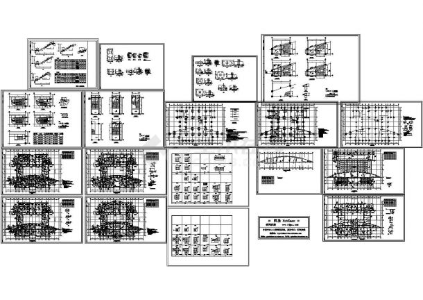 某多层框架剪力墙结构图书科技楼设计cad全套结构施工图（标注详细）-图二