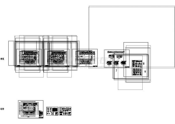 地下车库建筑结构施工cad设计图-图二