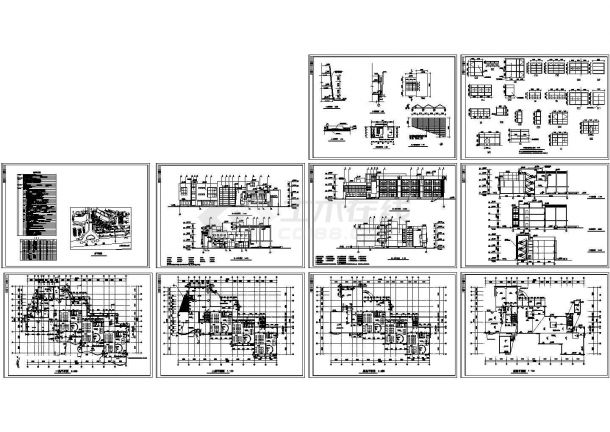 某市某地大型三层幼儿园建筑设计施工图-图一