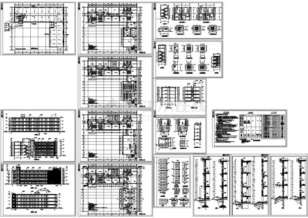 某小学校教学楼全套建筑施工设计cad图（含设 计 总 说 明，门窗表）-图一