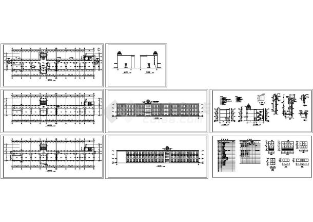 某农村小学教学楼全套建筑施工设计cad图（含基础平面图，图纸目录）-图一