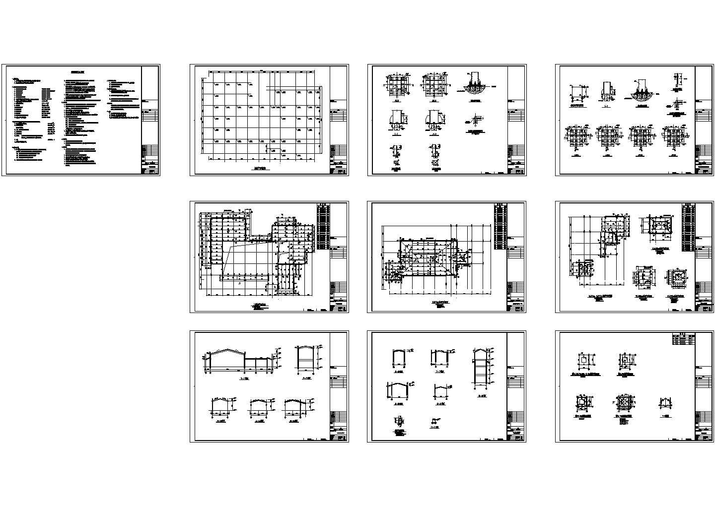 [昆明]2层钢结构售楼中心结构施工图纸