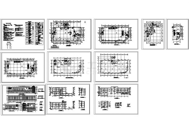 【大连】某连锁购物广场CAD建筑施工平面图-图一
