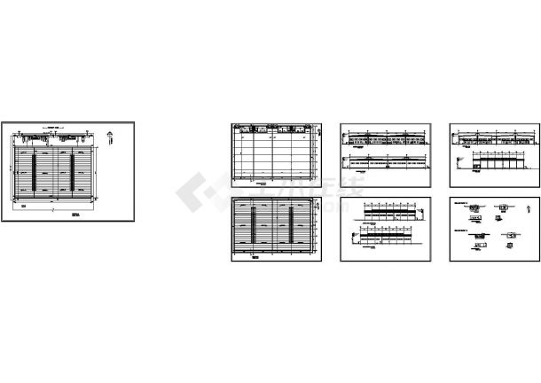 厂房设计_某单层轻钢结构工业厂房设计cad全套建筑施工图纸（英文标注）-图一