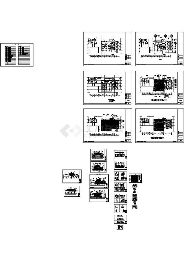 装修图-西餐厅装施图【平面 立面剖面大样图】设计图-图一