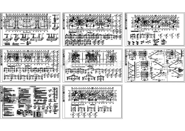 某五层花园洋房结构CAD施工图纸-图一