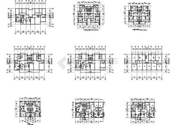 经典多种住宅户型设计cad平面方案图纸（甲级院设计）-图一
