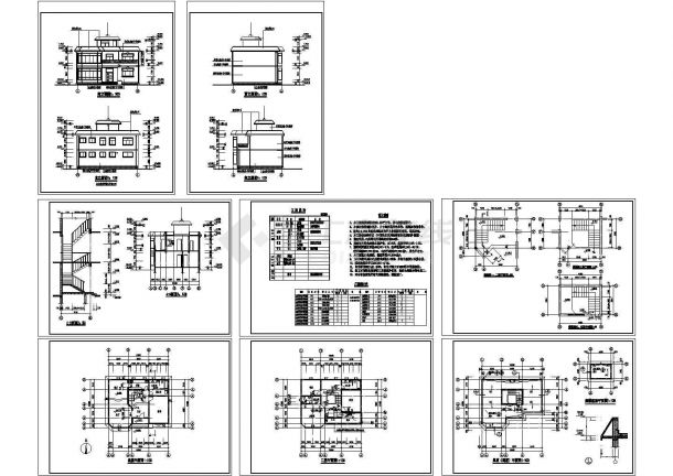 某多层框架小型住宅楼设计cad全套建筑施工图纸（含设计说明）-图一
