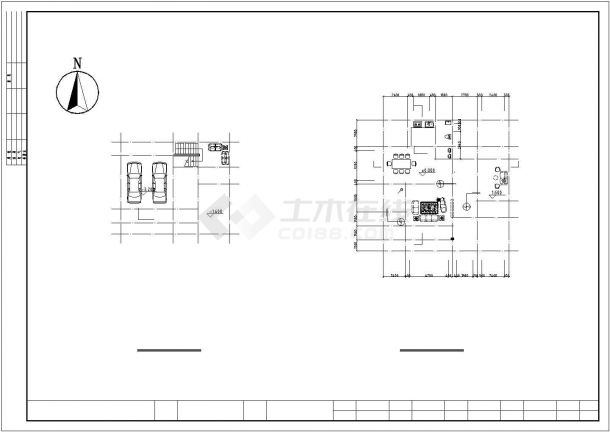 294平方米两层砖混结构别墅规划设计建筑施工cad图纸-图二