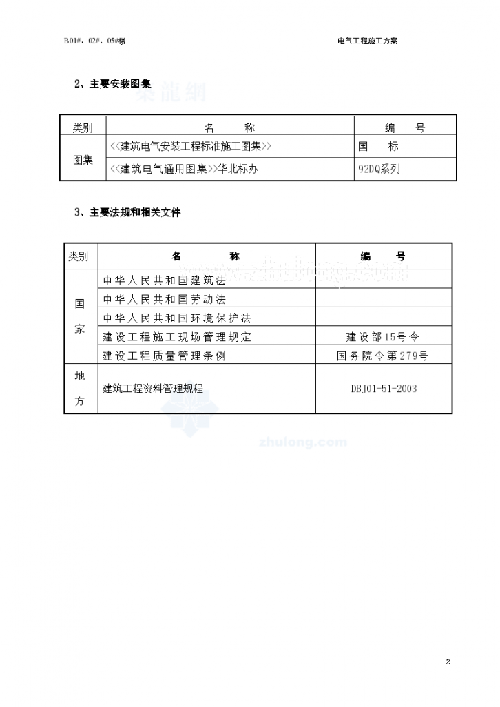 北京某住宅小区电气施工组织-图二