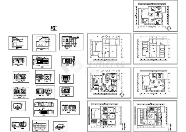 某地百合家园住宅楼全套建筑施工设计cad图纸(别墅装饰）-图一