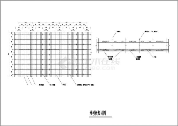某工程建筑墙模板加固设计CAD参考图-图二