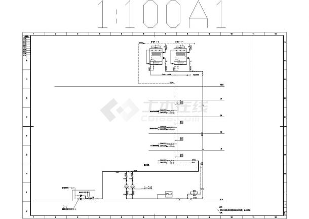 [湖南]商业广场五星酒店空调通风及防排烟系统设计施工图（供暖设计）-图二