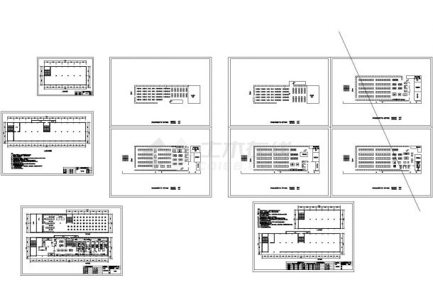 960平米购物广场卖场布局图（CAD，10张图纸）-图二