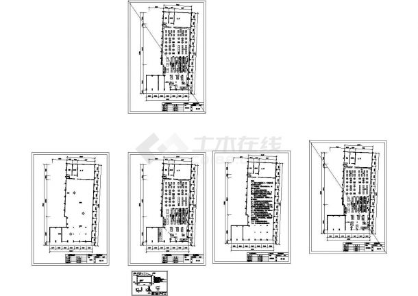 520平米超市平面布置图（CAD，6张图纸）-图二