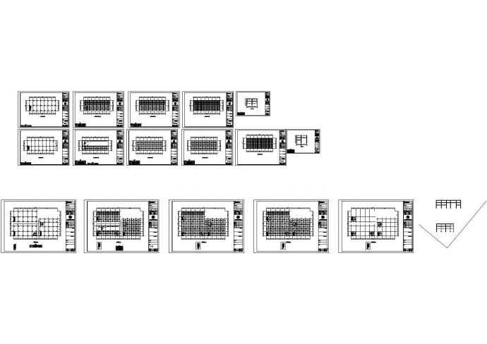南安某建筑楼层全套CAD方案平面图纸_图1