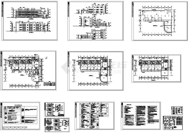 【湖南】某三层幼儿园建筑施工全套CAD方案图-图一