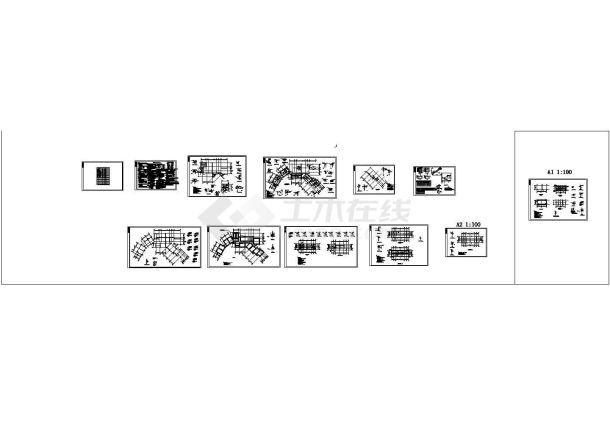 某二层砖混教学楼结构全套方案cad图-图一